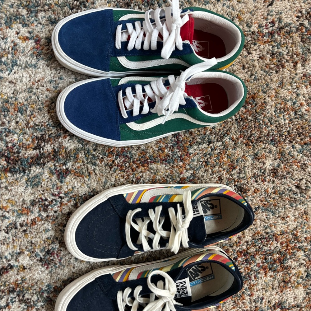 Vans Blue and Green Sneakers